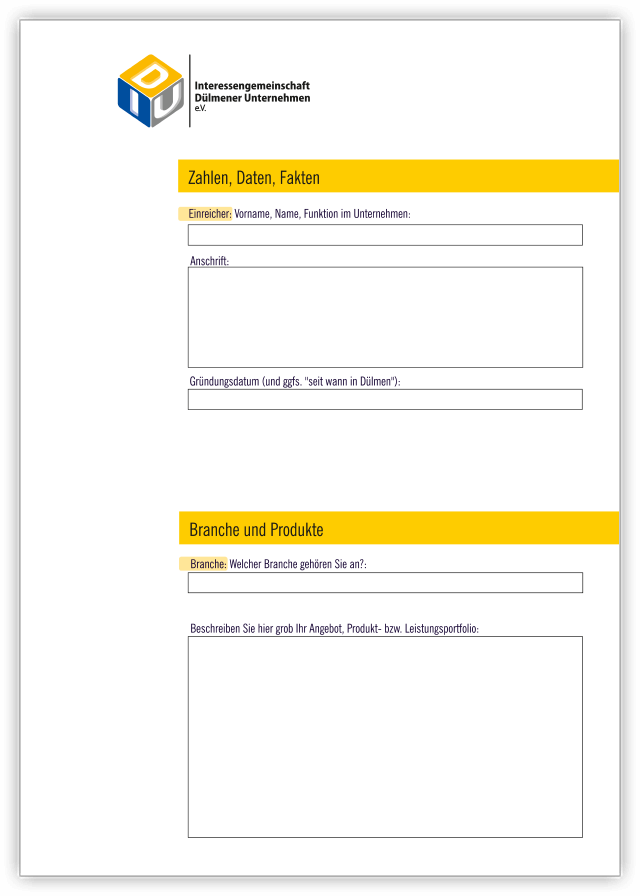 Umfrageformular als PDF-Datei